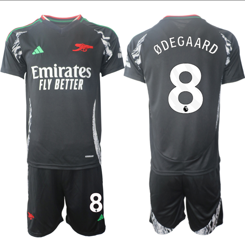 Men 2024-2025 Club Arsenal away Black #8 Soccer Jersey->arsenal jersey->Soccer Club Jersey